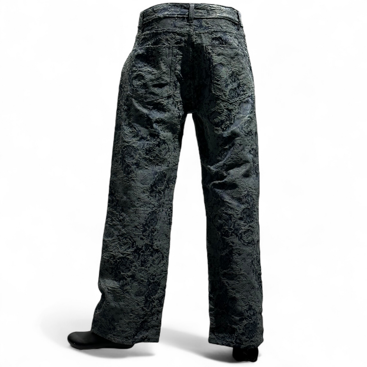 GRANITE BLOOM EMBROIDERED DENIM BLUE DOPEXDRIP