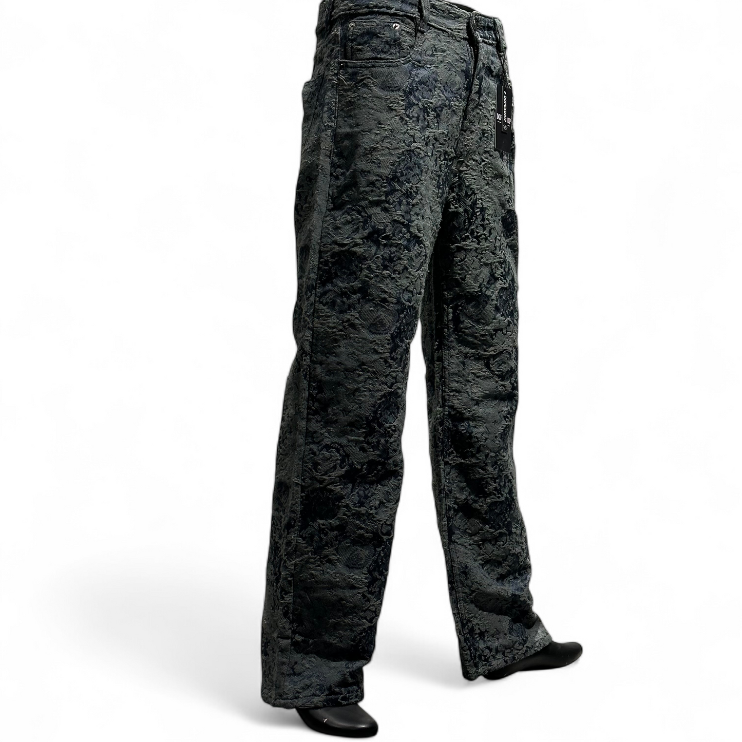 GRANITE BLOOM EMBROIDERED DENIM BLUE DOPEXDRIP