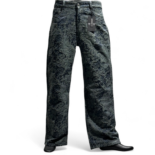 GRANITE BLOOM EMBROIDERED DENIM BLUE DOPEXDRIP
