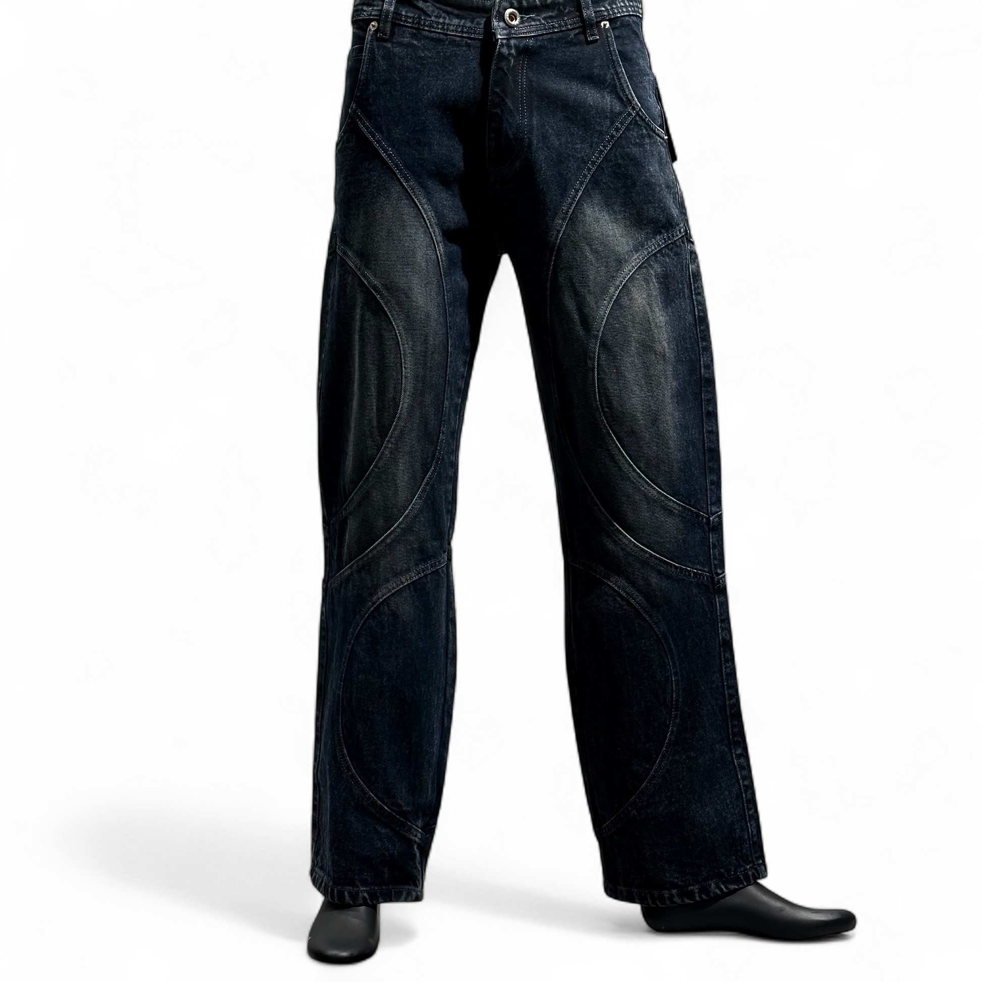 ECLIPSE PATTERN JEANS DOPEXDRIP
