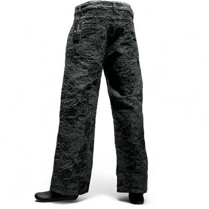 GRANITE BLOOM EMBROIDERED DENIM BLACK DOPEXDRIP
