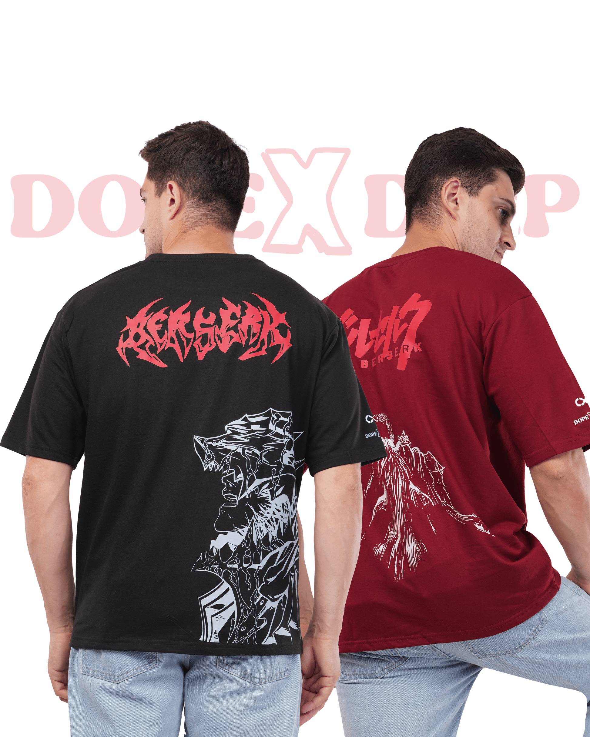 ANIME OVERSIZED T-SHIRT Combo ( GUT'S RAGE & BERSERK ) DOPEXDRIP