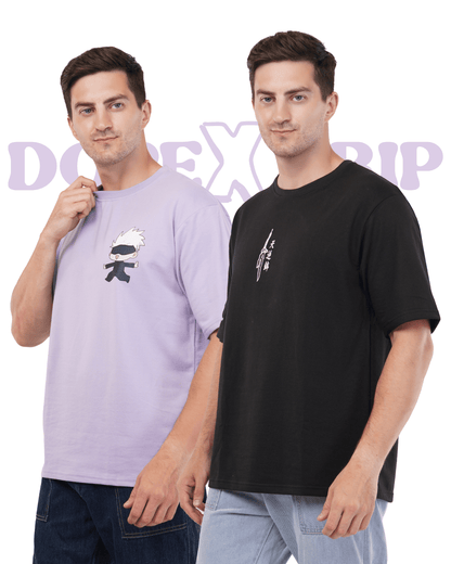 ANIME OVERSIZED T-SHIRT Combo ( CHIBI GOJO & GHOST OF ZENIN ) DOPEXDRIP