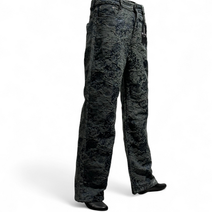 GRANITE BLOOM EMBROIDERED DENIM BLUE DOPEXDRIP