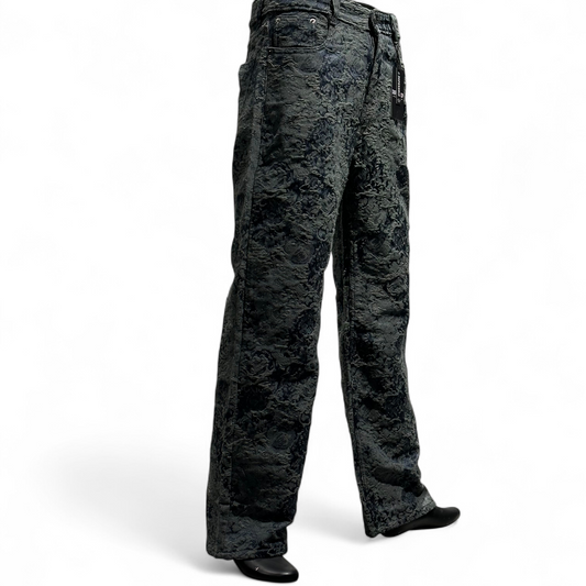GRANITE BLOOM EMBROIDERED DENIM BLUE DOPEXDRIP